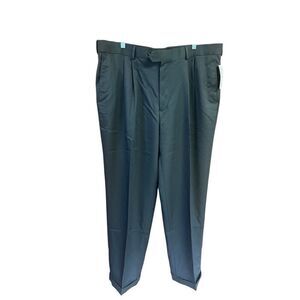 George Mens Pleated and Cuffed Dress Pants Grey Sz 38/32 NWT